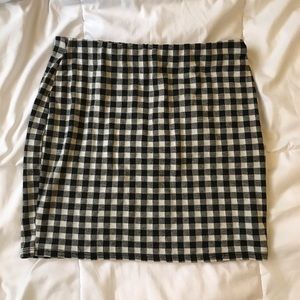 Mini checkered skirt